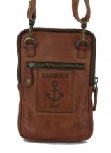 Crossoverbag Nina Harbour2nd Gürtel Phone Cardholder Caramel Flecht