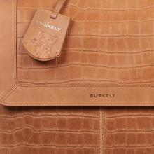 Crossovertasche Reptiloptik Leder braun Burkely Icon Ivy Cognac Überschlag