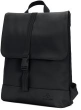 gummierter Tagesrucksack Ruby Johnny Urban Sleek Serie Black Matt