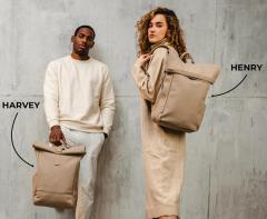 Alltagsrucksack Harvey Johnny Urban Sleek gummiert Beige