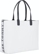Iconic Tommy Tote Signature Bright White Shopper weiß Schriftzug
