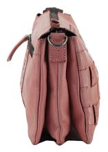 Used Look Handtasche Flamingo Leder Harbour 2nd Flamingo Rosa Flechtdesign