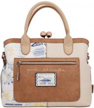 Sunrise Anekke Kurzgrifftasche Kiss Lock Verschluss Bunt beige