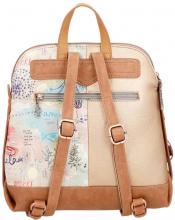 Freizeit Backpack Damen Anekke Mediterranean Stickapplikation Comicprint