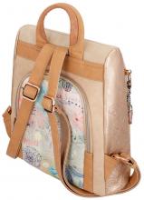 Metallicfarbener Mädchen Daypack Anekke Mediterranean Bronze Glanz Stickerei Meeresgrund