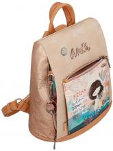 Metallicfarbener Mädchen Daypack Anekke Mediterranean Bronze Glanz Stickerei Meeresgrund