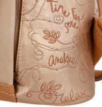 Metallicfarbener Mädchen Daypack Anekke Mediterranean Bronze Glanz Stickerei Meeresgrund