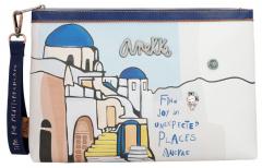 extravagante Damenhandtasche Etui Tablet Anekke Sunrise Mediterranean Greece