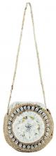 Desigual runde Korbtasche Jute Desigual Tulum Rounded Fransen Muscheln