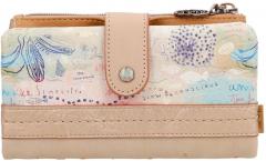 Anekke Mediterranean Slow Life beige bestickt Geldtasche Bastblumen