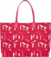 Tommy Hilfiger Iconic Tote Mono Business Shopper auffällige Stickerei Pink