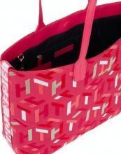 Tommy Hilfiger Iconic Tote Mono Business Shopper auffällige Stickerei Pink