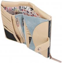 Anekke Damenbrieftasche Nature Power Beige Blau DJ Katze