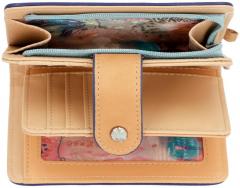 Kacheldruck Mosaik Anekke Mediterranean Sunrise blau Glitzer fröhliche Damenbörse