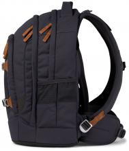 Jugendrucksack Satch Pack Nordic Grey dunkelgrau Lederapplikationen nachhaltig