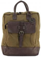 Freizeitrucksack Josh Harbour2nd Cool Casual Doppelhenkel Naturfaser Leder Brown