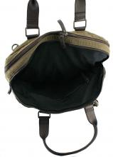 Taro Collegetasche Harbour2nd Leder Canvas Kombi Ash Black Trolley