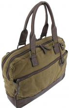 Taro Collegetasche Harbour2nd Leder Canvas Kombi Ash Black Trolley