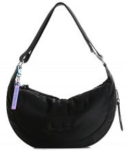 halbrunde Beuteltasche Happy Bag Desigual Kuwait schwarz erweiterbar