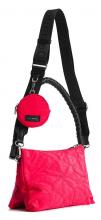 Desigual Prisma Dortmund Fucsia Ziernähte Clutch Crossover rot pink