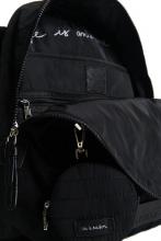 Desigual Mombasa Prisma Negro Stoffrucksack Ziernähte schwarz recycled
