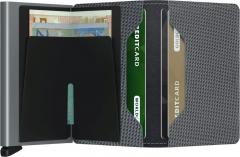 Kartenetui Secrid Slimwallet RFID-Schutz Carbon Cool Grey