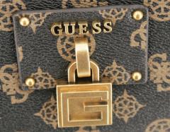Damen Umhängetasche Kettenhenkel Guess Centre Stage Shell Logo Rosa Muster