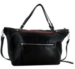 bestickte Kurzgrifftasche Ethno Desigual Regasita Negro Libia schwarz