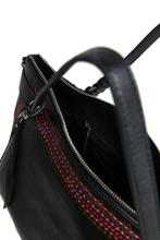 bestickte Kurzgrifftasche Ethno Desigual Regasita Negro Libia schwarz