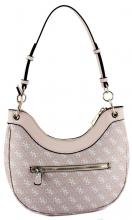 Guess Schultertasche Kasinta Initialienprint Rosa Bisquit Logo Multi Metallcharme