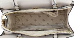 Kurzgrifftasche Guess Zira Light Rum Beige Rosa Kettenhenkel Logoplate