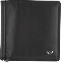 Lederbörse mit Geldspange Golden Head Polo Black Rind Nappa Safe