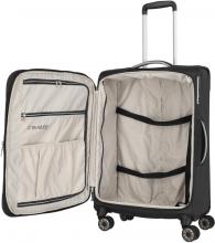 erweiterbarer Rollenkoffer M 67cm Travelite Miigo nachtschwarz Weichgepäck