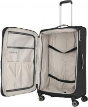 Flugkoffer nachtschwarz erweiterbar Trolly L 77cm Travelite Miigo recycled