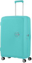 Hartschalekoffer türkis American Tourister Soundbox Spinner 77cm erweiterbar