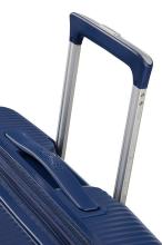 erweiterbarer Rollenkoffer dunkelblau Midnight Navy American Tourister Soundbox Spinner 77cm