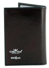 Visitenkartenetui Colorado Golden Head Bordeaux Rotbraun Glattleder RFID Safe