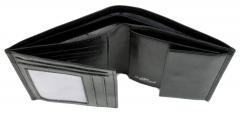 Leather Wallet Man Golden Head Colorado Black Datensafe