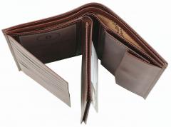 Herren Geldtasche Trifold Golden Head Colorado viele Kartensteckfächer Tabacco Braun Safe