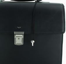 Golden Head Polo Business Herren Aktentasche Rindnappaleder Schwarz