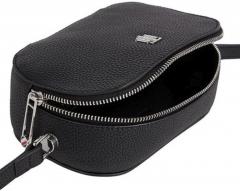 schlichte Schultertasche Schwarz Tommy Hilfiger TH Element Camera Bag Black Silber Interlock