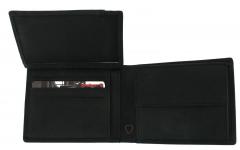 Vintage schwarz Lederbrieftasche Strellson Turnpike BillFold