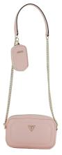 edle Crossovertasche mit Kette Sharma Guess leicht wattiert Peach Rosa