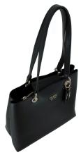 Shopper Guess Eco Mia Black Goldfarbener Metallcharme Nachhaltig 
