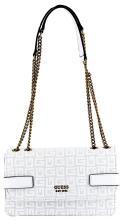 Guess Überschlagtasche Atene schönes Muster Biscuit Nude Messingmetall 