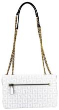 Guess Überschlagtasche Atene schönes Muster Biscuit Nude Messingmetall 