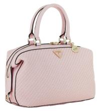 Guess Hassie Beuteltasche Powder Pink Pastellrosa glänzende Goldmetalle