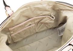 Guess Hassie Beuteltasche Powder Pink Pastellrosa glänzende Goldmetalle
