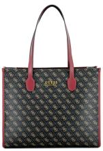 Silvana Guess Schultertasche Grau Schwarz Coal Logo Print