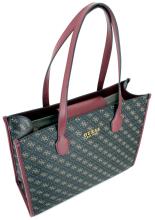 Silvana Guess Schultertasche Grau Schwarz Coal Logo Print